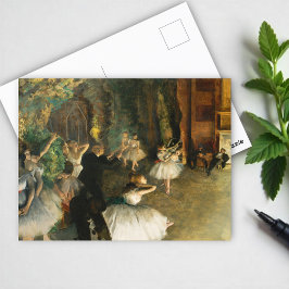 Die Probe des Balletts auf der Bühne, Degas Art Postkarte