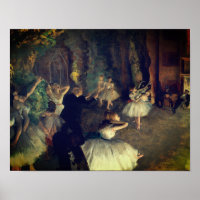 Die Probe des Balletts auf der Bühne, von Degas: