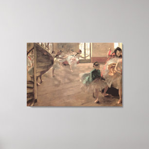 Die Probe von Edgar Degas, Vintage Ballett Kunst Leinwanddruck