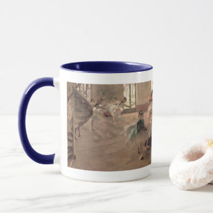 Die Probe von Edgar Degas, Vintage-Ballett-Kunst Tasse