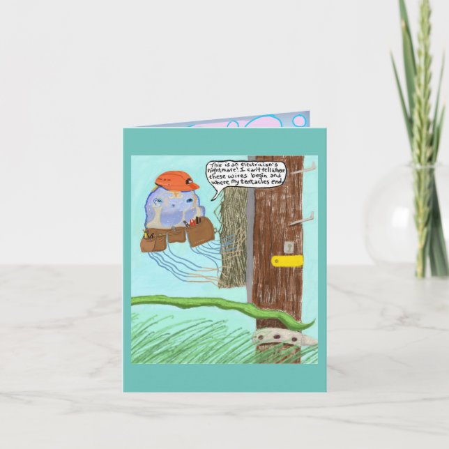 Die Probleme eines Elektroers Dankeskarte (Vorderseite)