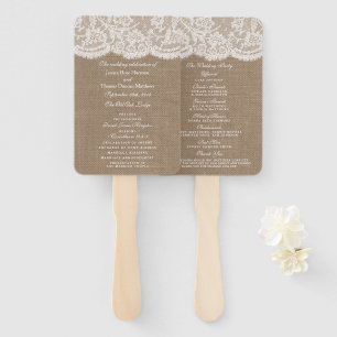 Die Programme der Sammlung Burlap & Lace Wedding Fächer
