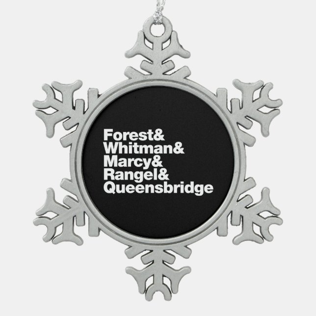 Die Projekte Schneeflocken Zinn-Ornament (Vorderseite)