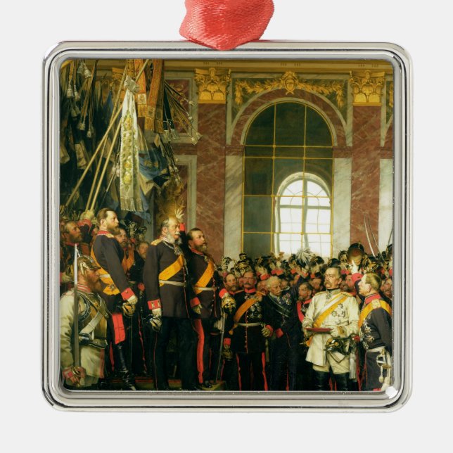 Die Proklamation von Wilhelm als Kaiser Ornament Aus Metall (Vorne)