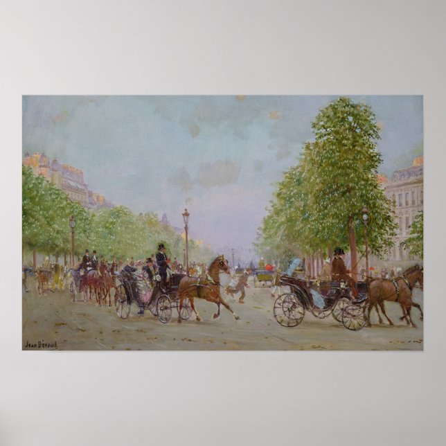 Die Promenade an den Champs-Elysees Poster (Vorne)