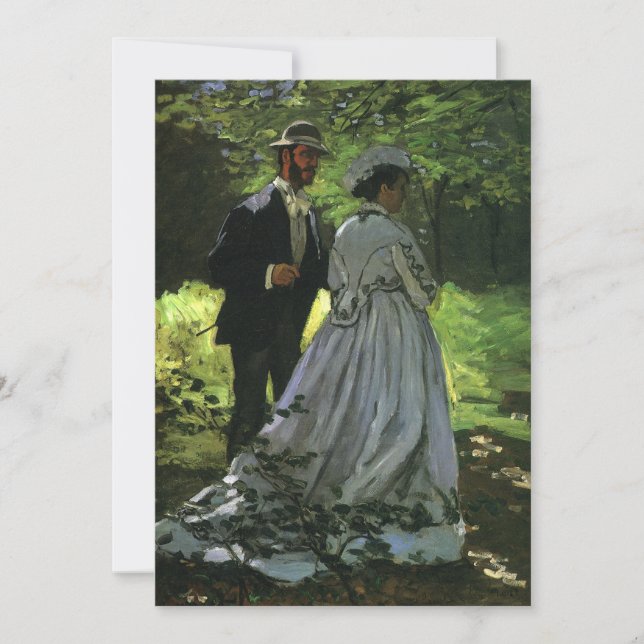 Die Promenade, auch die Trolle von Claude Monet Einladung (Vorderseite)