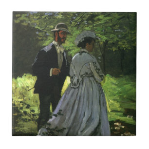 Die Promenade, auch die Trolle von Claude Monet Fliese