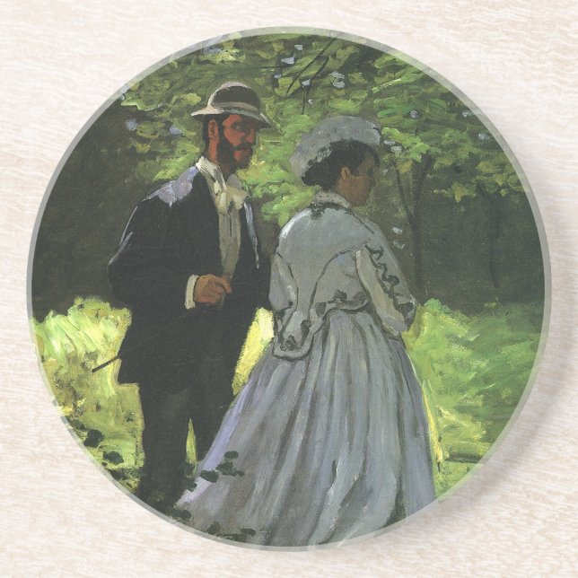 Die Promenade, auch die Trolle von Claude Monet Getränkeuntersetzer (Vorne)