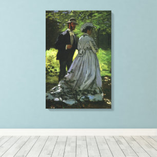Die Promenade, auch die Trolle von Claude Monet Leinwanddruck