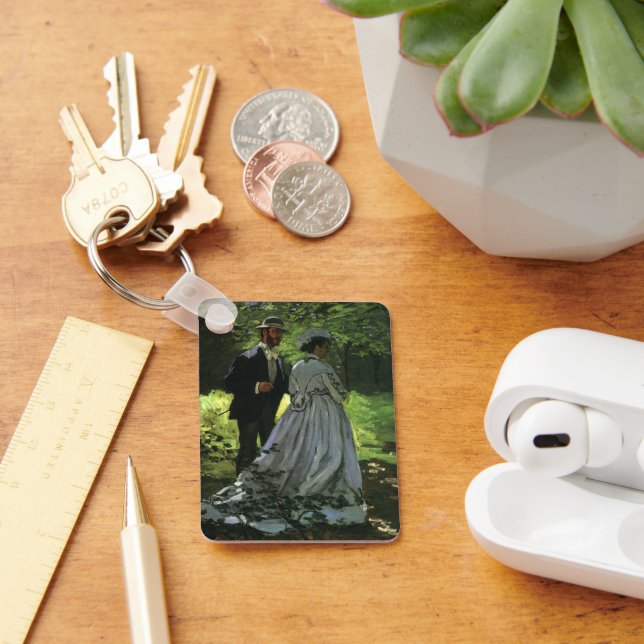 Die Promenade, auch die Trolle von Claude Monet Schlüsselanhänger (Schreibtisch)