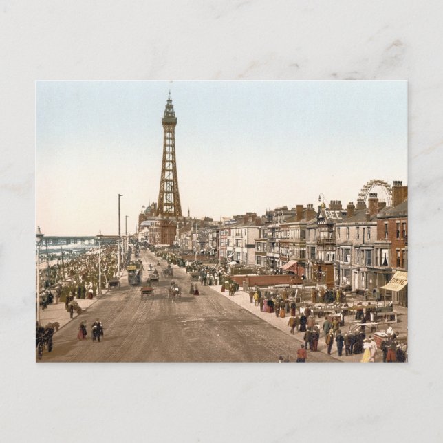 Die Promenade, Blackpool, England Postkarte (Vorderseite)