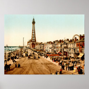Die Promenade Blackpool Lancashire England Poster