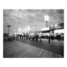 "Die Promenade nachts" photographischer Druck