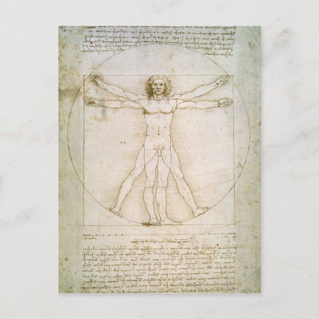 Die Proportionen der menschlichen Figur Postkarte (Vorderseite)