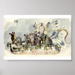 Die Proteusparade der weißen Katze 1900 Poster