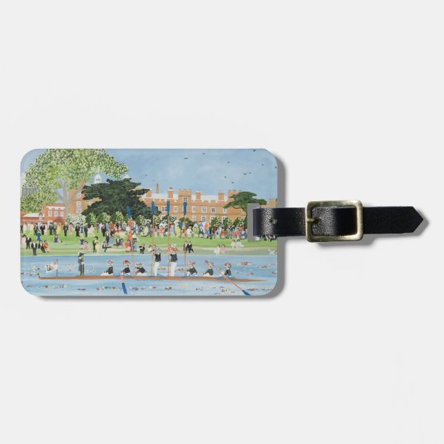 Die Prozession der Boote an Eton Uni Gepäckanhänger (Vorderseite horizontal)