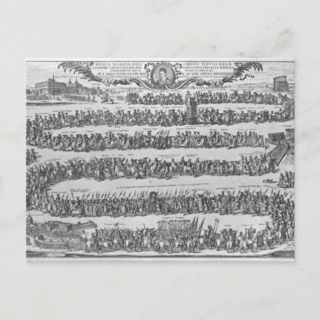 Die Prozession des Papstes unschuldig XII Postkarte (Vorderseite)