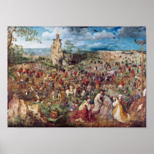 Die Prozession nach Calvary, Pieter Bruegel Poster
