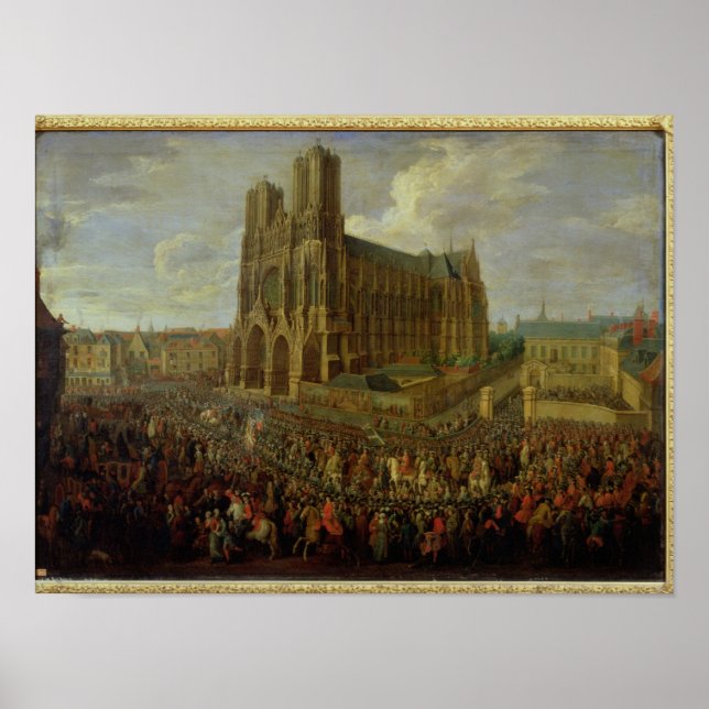 Die Prozession von König Louis XV Poster (Vorne)