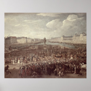 Die Prozession von Louis XIV (1638-1715) über Poster