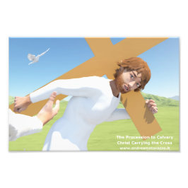Die Prozession zu Kalvaria Christi, die das Kreuz  Fotodruck