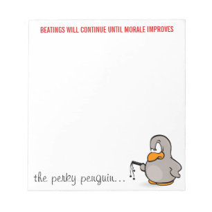 Die Prügel werden so lange fortgesetzt, bis sich d Notizblock