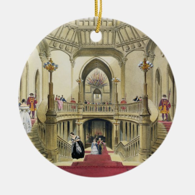 Die Prunktreppe, Windsor Schloss, von 'einem Histo Keramik Ornament (Vorne)