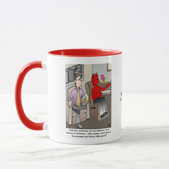 Die psychische Combo-Tasse des Teufels Tasse (Links)