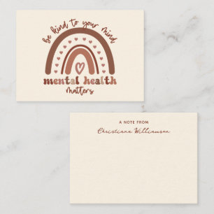 Die psychische Gesundheit von Boho Rainbow steht I Mitteilungskarte