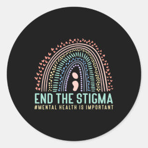 Die psychische Gesundheit von Stigma ist ein wicht Runder Aufkleber