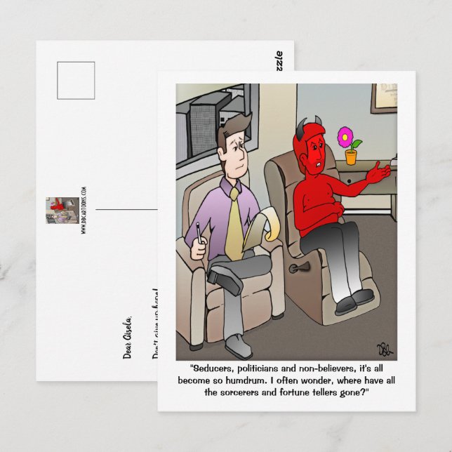 Die psychische Postkarte des Teufels (Vorne/Hinten)