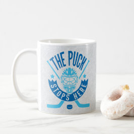 Die Puck-Stops hier Hockey-Goalie-Tasse Tasse