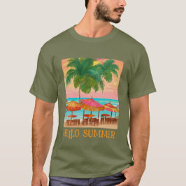 Die pulsierende Tropical Beach Bar Sunset Summer S T-Shirt