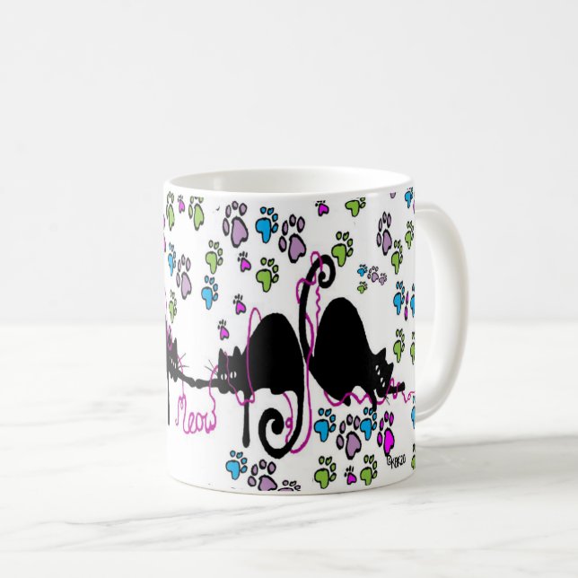 Die "purr-fect"-Tasse Kaffeetasse (VorderseiteRechts)
