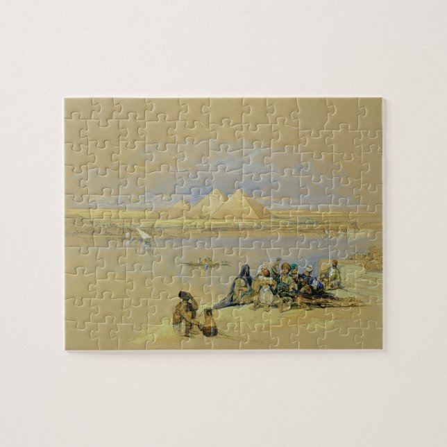 Die Pyramiden in Giseh, nahe Kairo (w/c) Puzzle (Horizontal)
