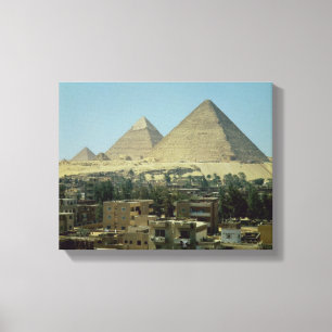 Die Pyramiden von Giseh, c.2589-30 BC, altes Leinwanddruck