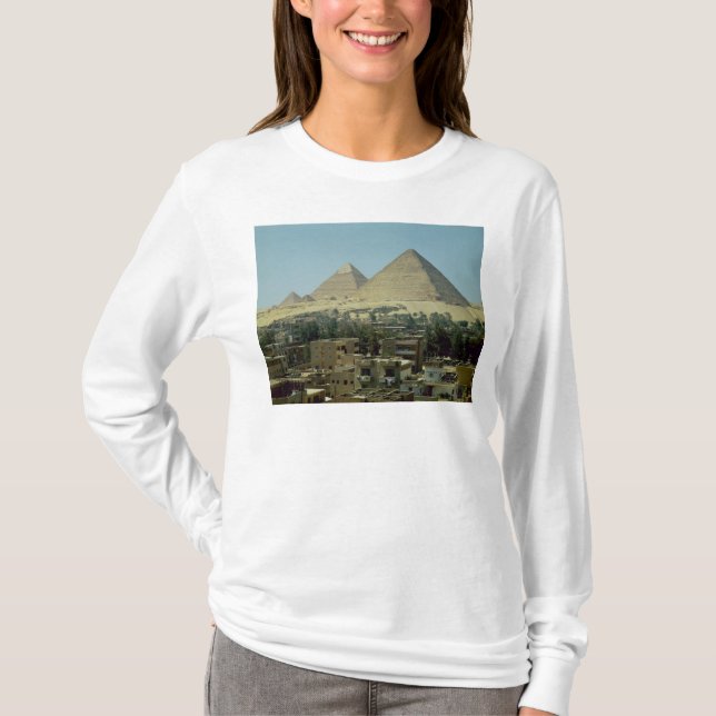 Die Pyramiden von Giseh, c.2589-30 BC, altes T-Shirt (Vorderseite)