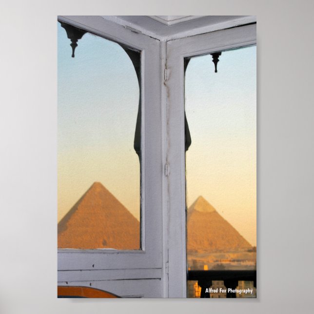 Die Pyramiden von Giza vom Hotel Pyramisa Poster (Vorne)