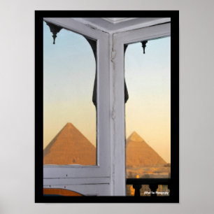 Die Pyramiden von Giza vom Hotel Pyramisa Poster