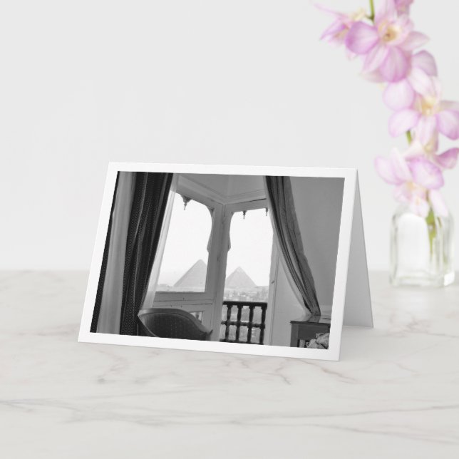 Die Pyramiden von Gizeh aus dem Hotel Pyramisa Karte (Orchidee)