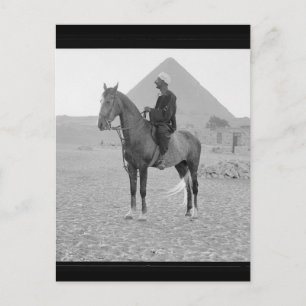 Die Pyramiden von Gizeh mit Reiter um 1934 Postkarte