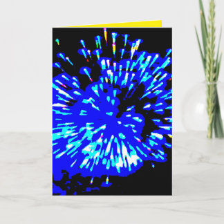 Die Pyrotechnik-Karte Feiertagskarte