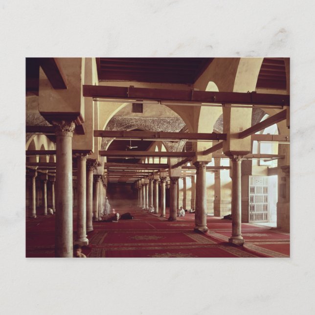 Die Qibla Liwan der Moschee von Al-Azhar Postkarte (Vorderseite)