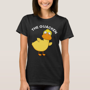 Die Quacken Lustige Ente Pun Dunkler Hintergrund T-Shirt