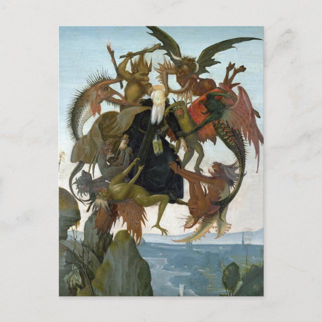 Die Qual des Heiligen Antonius Postkarte (Vorderseite)