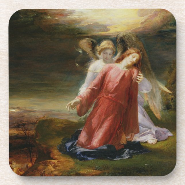 Die Qual im Garten, 1858 (Öl auf Platte) Untersetzer (Vorderseite)