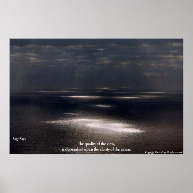 Die Qualität der Aussicht Poster (Vorne)