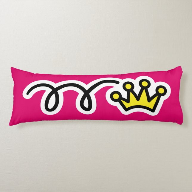 Die Queen of allem gekrönt Mädchenbettdekor Seitenschläferkissen (Vorderseite)