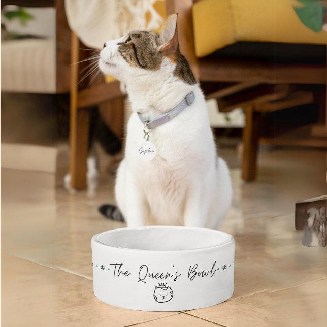 Die Queen's Bowl Funny Cat Water Food Disc Napf (Von Creator hochgeladen)
