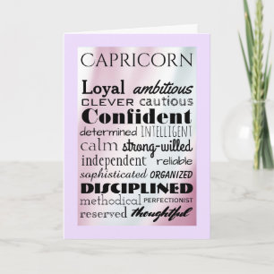 Die Quintessenz Capricorn Geburtstagskarte Karte